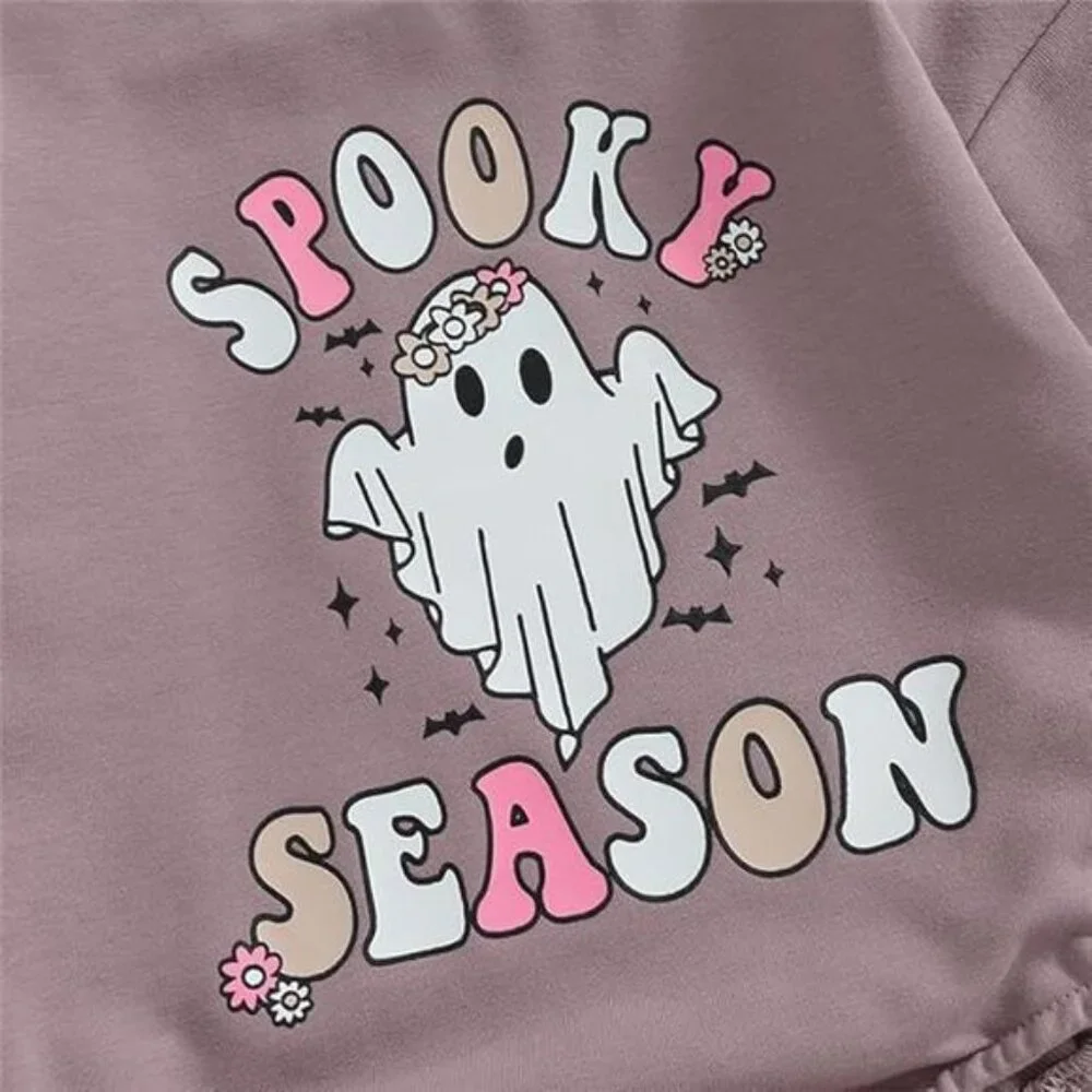 Newborn‎ Halloween Outfit Girl Boy Spooky Season Romper Bubble Sweatshirt